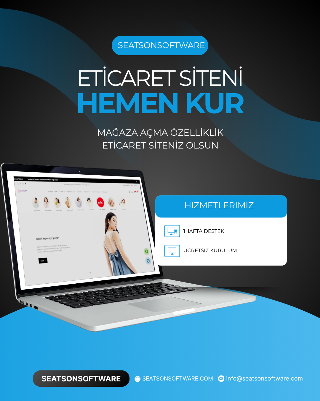 E-Ticaret Yazılımı <br>(Mağaza Açma Özellikli c2c) v2