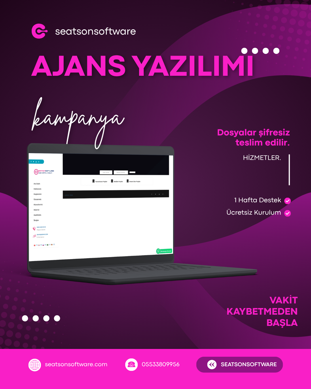 Dijital Ajans Yazılımı <br> (Sınırsız Dil + Kur Sistemi)